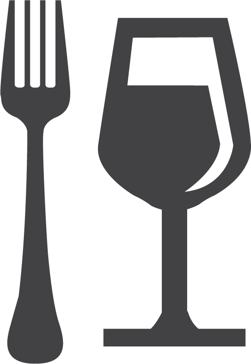 fork and wine glass icon
