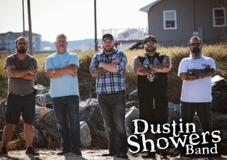 Dustin Showers Band group photo outside on a sunny day