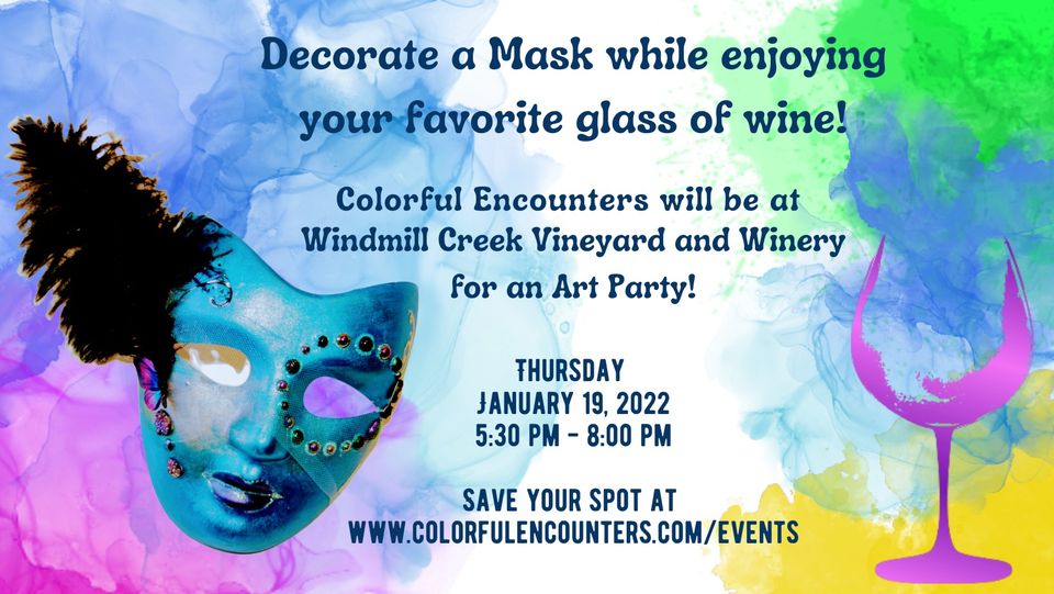 Mask Decorating Art Party information