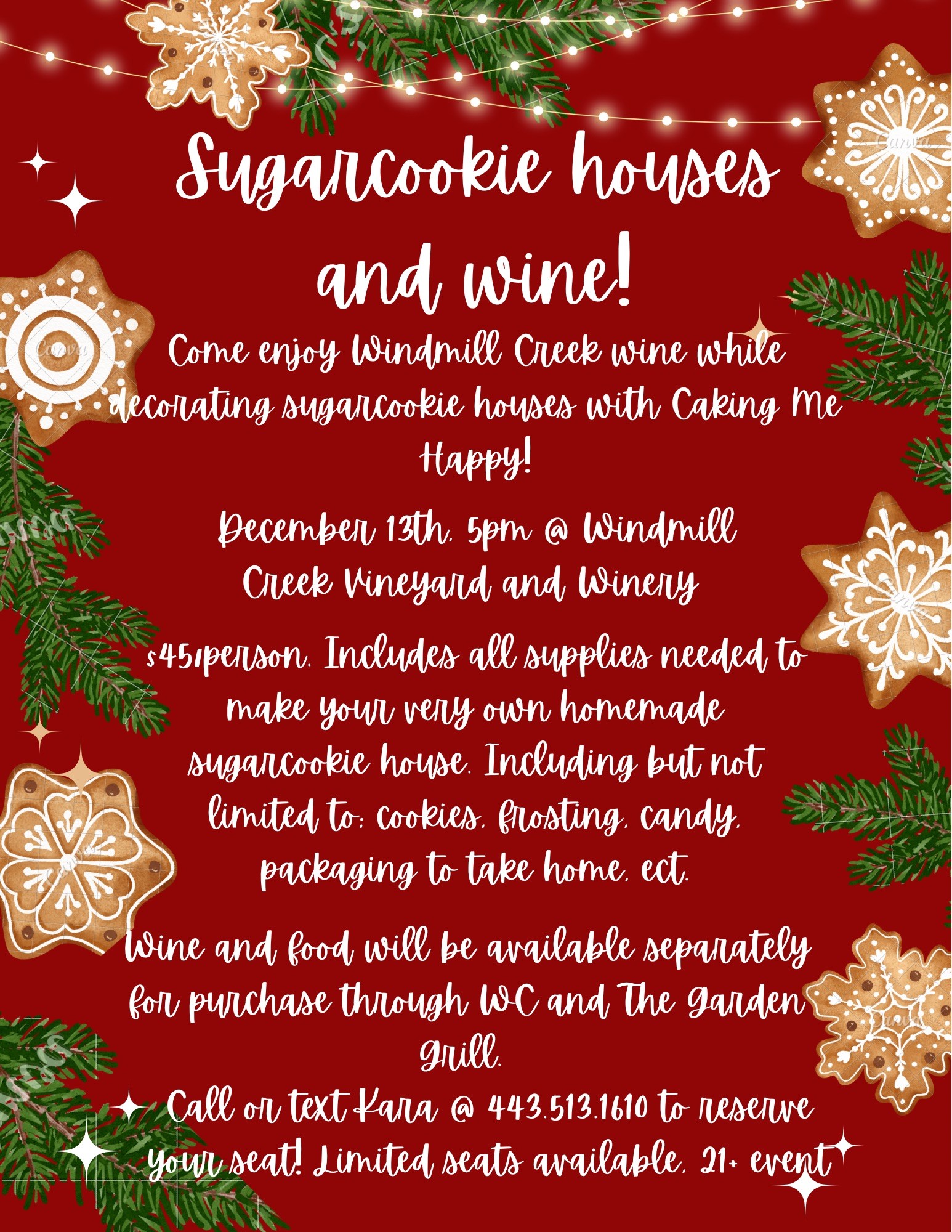 Sugar cookie house and wine infographic