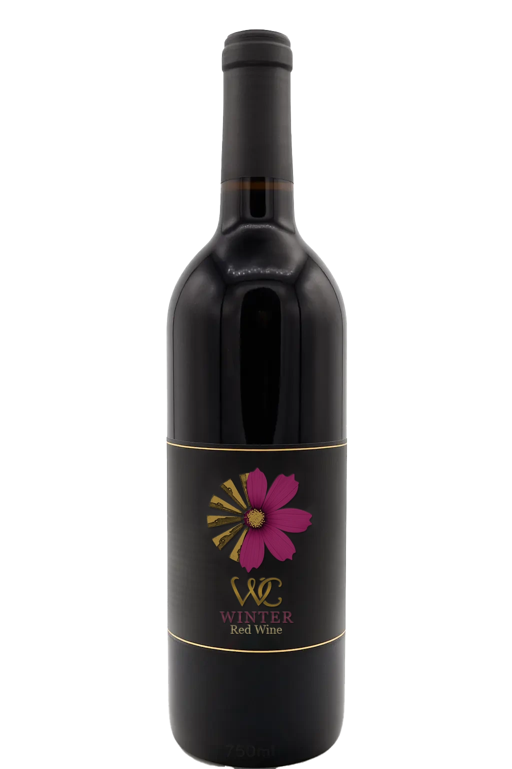 winter red wine bottle